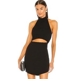 NWT MISHA COLLECTION Revolve Alondra Cutout Mini Dress in Black Size US 2